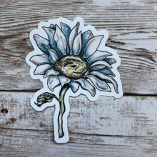 Load image into Gallery viewer, Blue Flower - Vinyl Sticker (W)