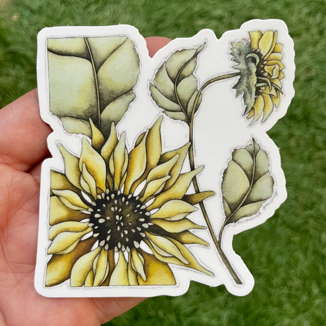 Sunflowers of June- Vinyl Sticker