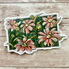 Load image into Gallery viewer, Bees on Blooms - Vinyl Sticker (W)