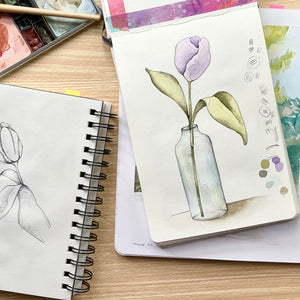 Sketch & Paint Lesson - Tulip