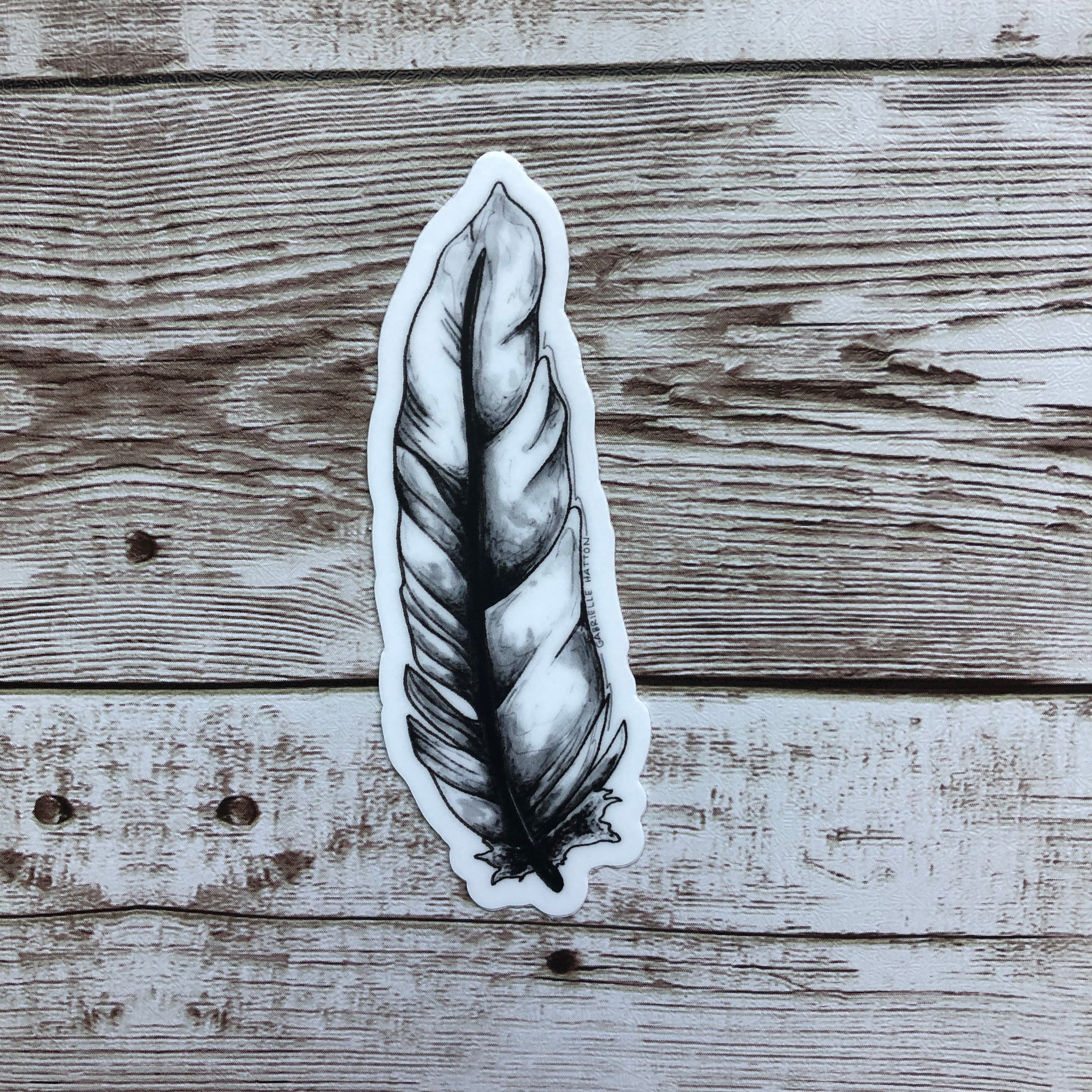 Sticker White feathers