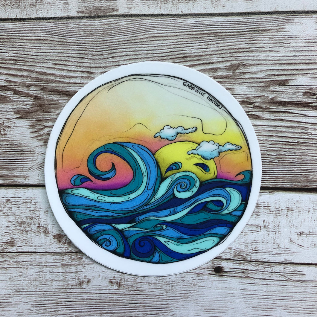 Ocean Sunrise - Vinyl Sticker