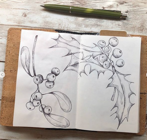 Sketch & Paint Lesson - Winter Foliage