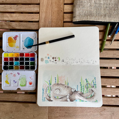 Sketch & Paint Lesson - Octopus